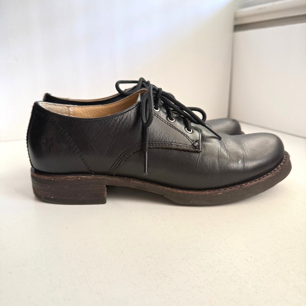 Frye Veronica Oxford Black Leather Lace Up Shoes 72272 Womens Size 7 M - Picture 7 of 10